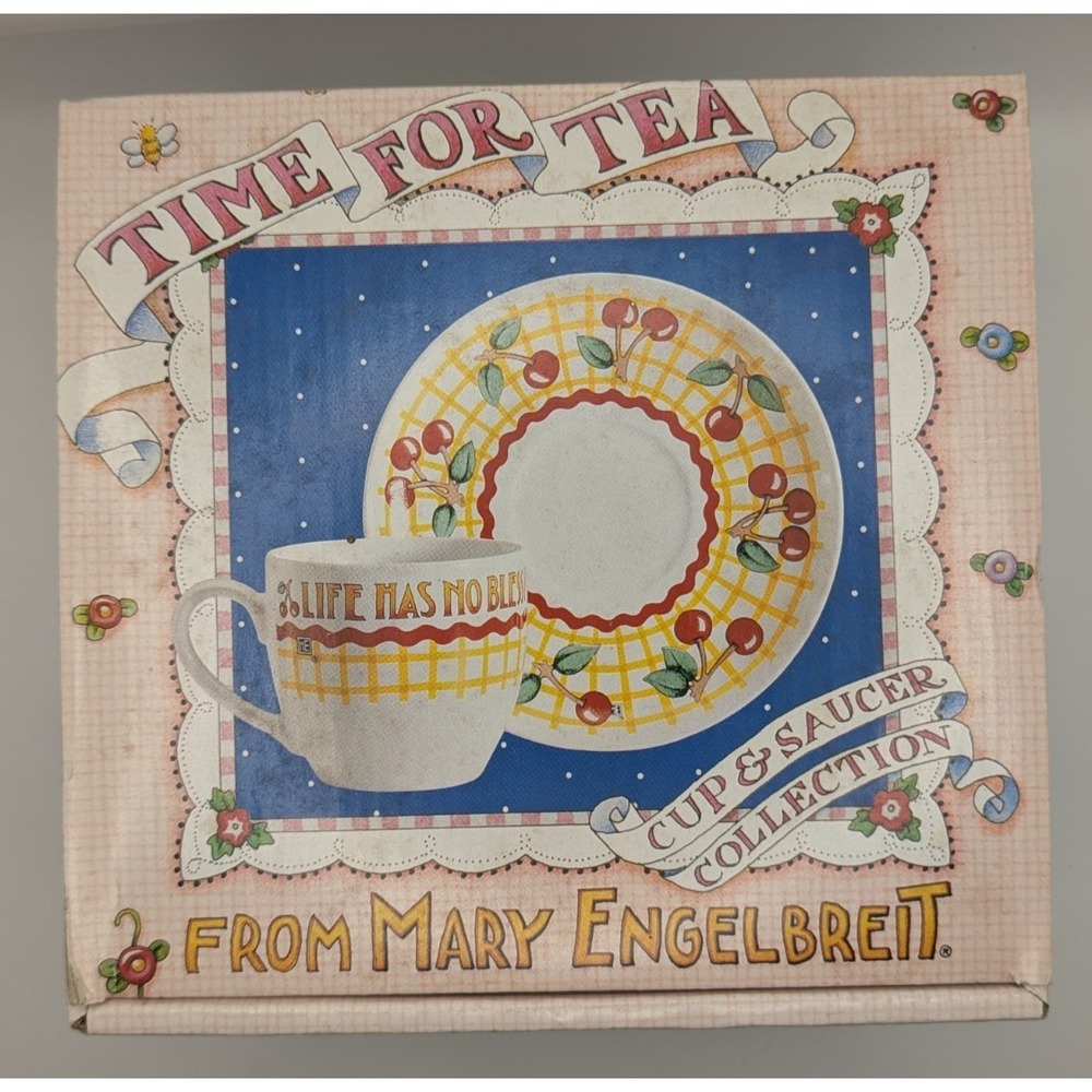 MARY ENGELBREIT Life Has No Blessing Like A Good Friend Tea Cup Saucer